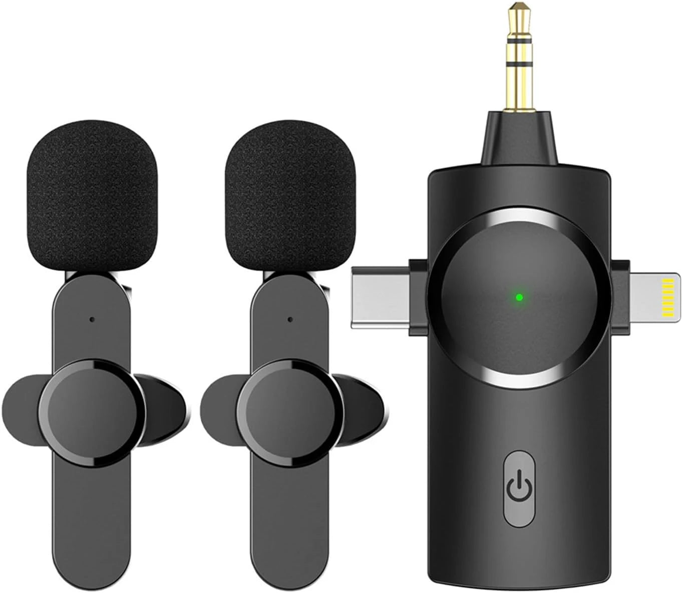 3-in-1 Wireless Lavalier Microphone – For Phone, Camera & PC